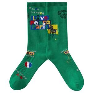 Polo Ralph Lauren Love Peace Paris Crew Socks - Two Pack Men’s 10-13